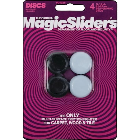 Magic Sliders 7/8 In. Round Grip Tip Furniture Glide, 4PK 04225